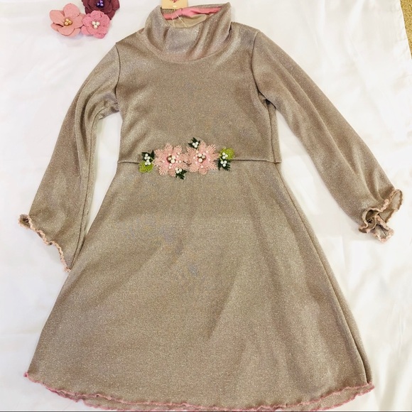 Little Girls 6X Sparkling Flower Dress - Picture 1 of 6